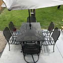 Patio Furniture Set Seats 6 People 