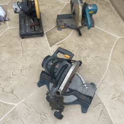12” Chop Saw & Ryobi 10” Compound Miter Saw. 