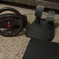 PS4 Slim w/ Racing Wheel & Pedals Bundle – Works Perfect