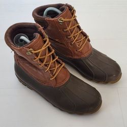 Sperry Avenue Kids Boys Size 6 Style YB55933 Brown Tan Waterproof Duck Boots.....

From non smoking pet free home. Upper leather is peeling but functi