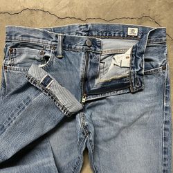 Levis 511 Slim-Fit White Oak Cone Denim Selvedge Jeans W36 L32