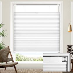Lazblinds Cellular Shades, 48"W x 64"H, White - New - Retail $70