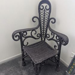 Antique Victorian Rope Look Corner Chair Sold As -is