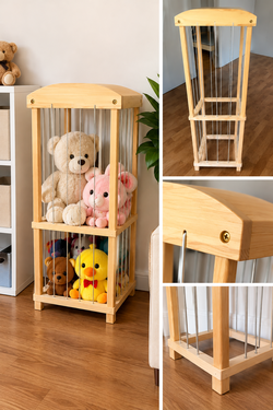 Brand New Wooden Stuffed Animal Storage Zoo – Large Size