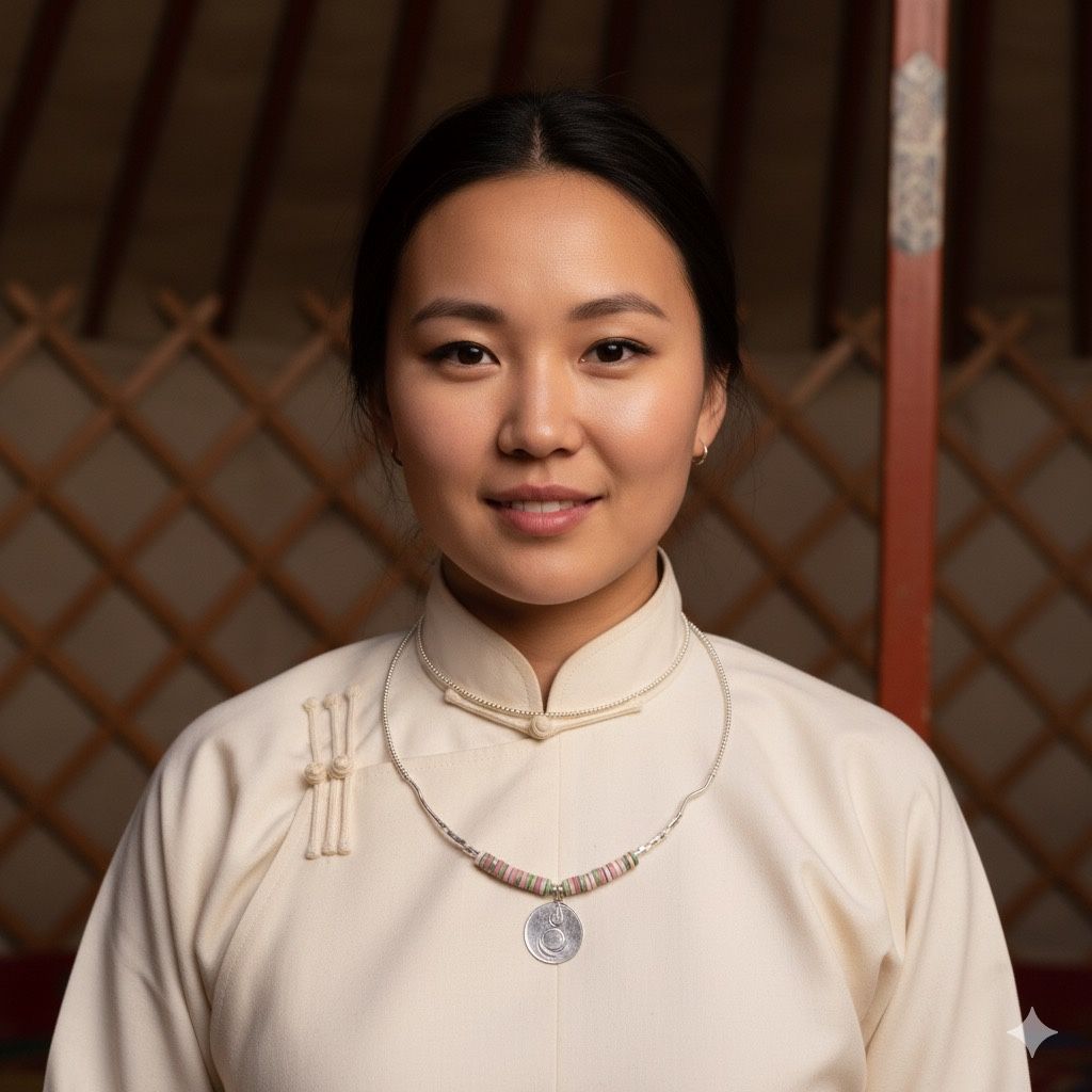 One-of-a-Kind 925 Silver Necklace with Mongolian Heritage Symbol Pendant