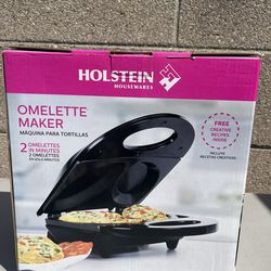Holstein Housewares Non-Stick 2-Section Omelet Maker. New