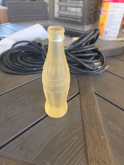 Frosted acrylic Coca-Cola paperweight