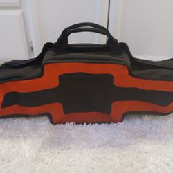 Chevy Canvas Bag, Chevrolet Bowtie, Black With Red Border
