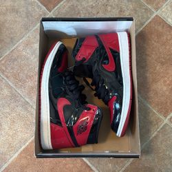 Jordan 1 Patent Bred Size 10 Men Used With Box