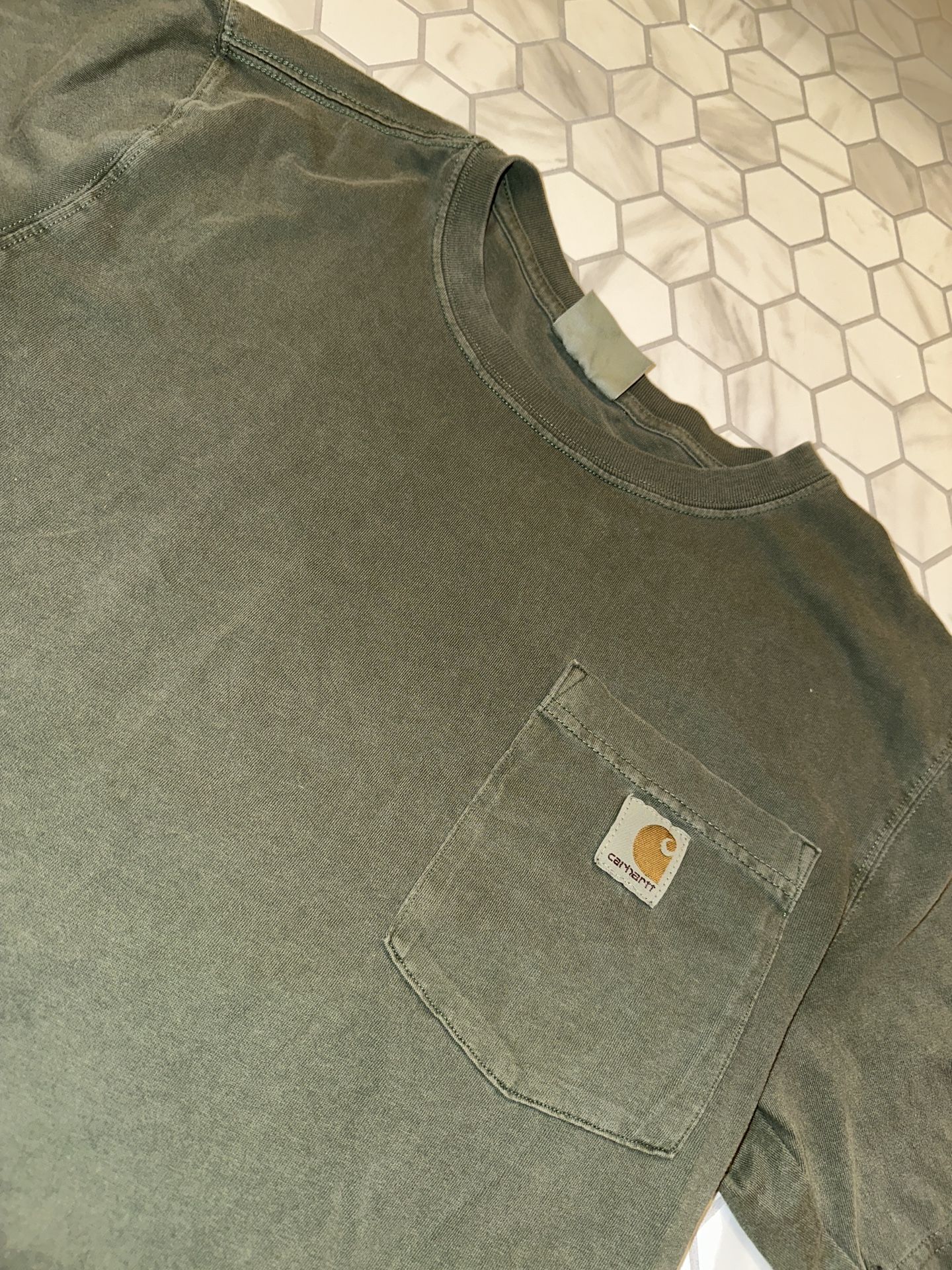 Carhartt Green Pocket T Shirt Size Medium