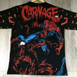 Vintage Style Carnage Spider-Man All Over Print T-Shirt (XL) Rare #4