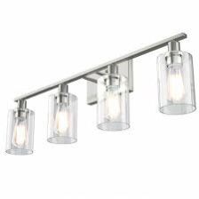 4-Light Wall Sconce With Clear Glass Shade