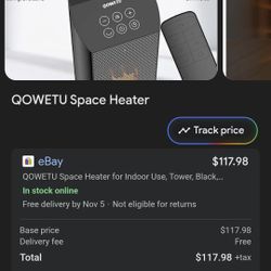 Qowetu Ceramic Heater Fan