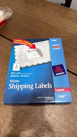 Avery 5168 White Laser Shipping Labels