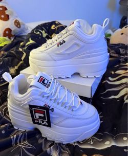 Fila Disruptor II  Wedge BRAND NEW! White Sneakers