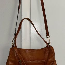 Heshe Caramel Brown Leather Bag