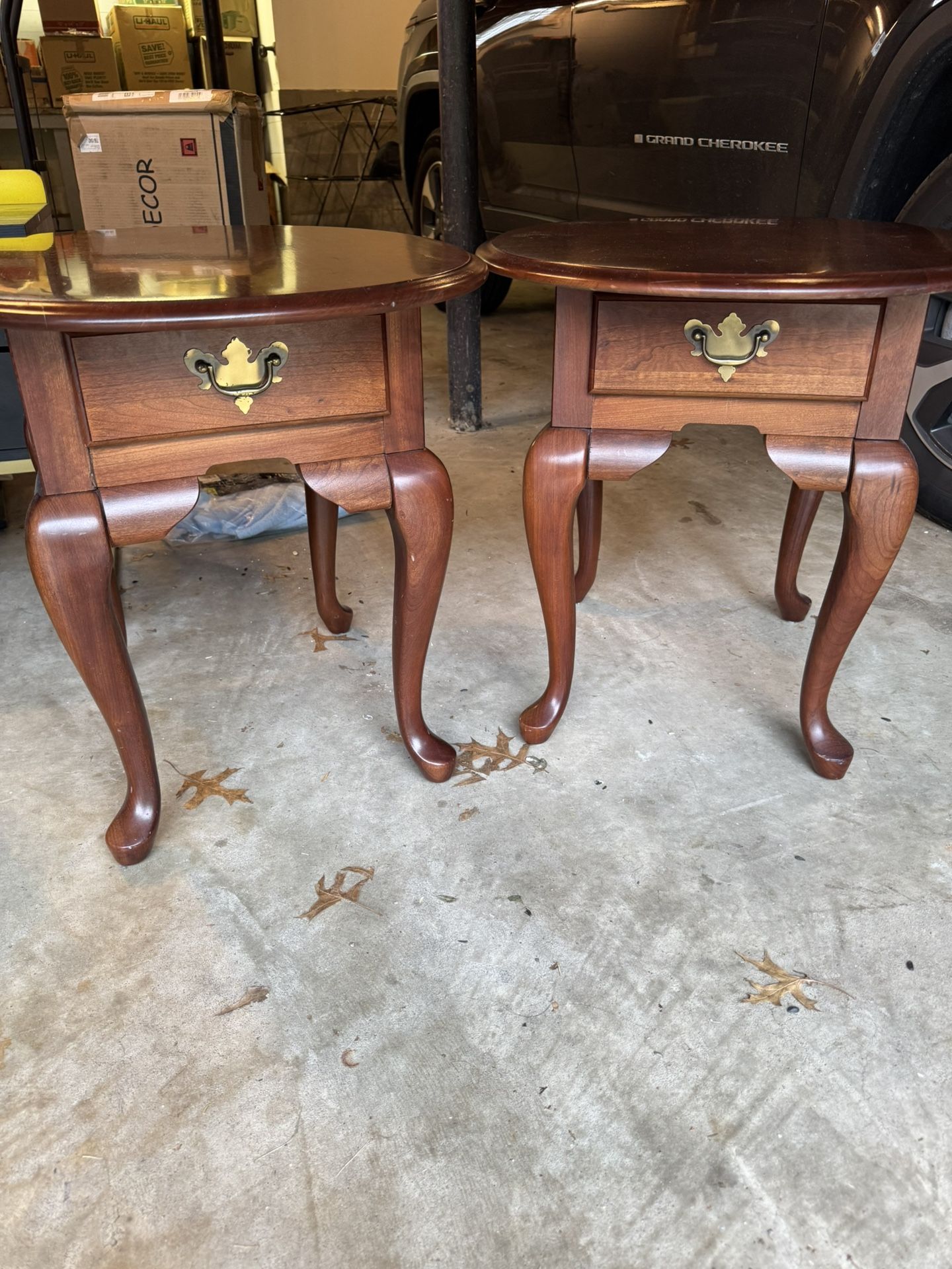 Solid Wood Side Tables With Drawers