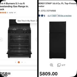 Stove And Refrigerator Combo 