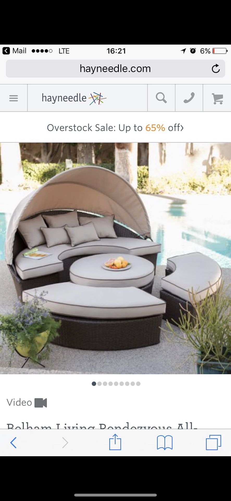 Gorgeous detachable outdoor day bed - original price $1100