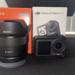 Sony E Lens 11mm & DJI action 5 Pro 