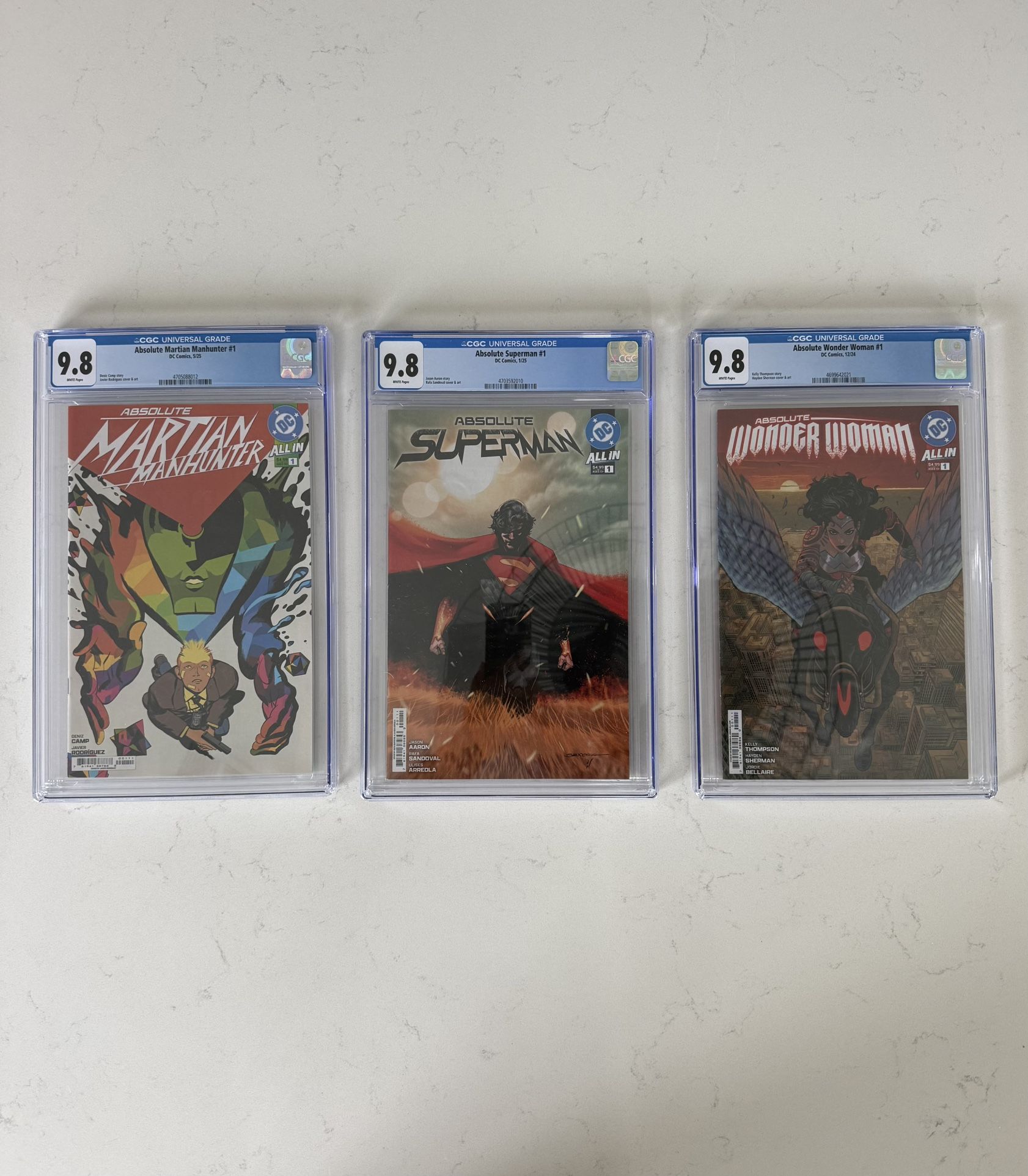 Absolute Martian Manhunter 9.8, Absolute Wonder Woman 9.8, Absolute Superman 9.8 Just Graded! ๐ฅ NEW SLABS! ๐ฅ