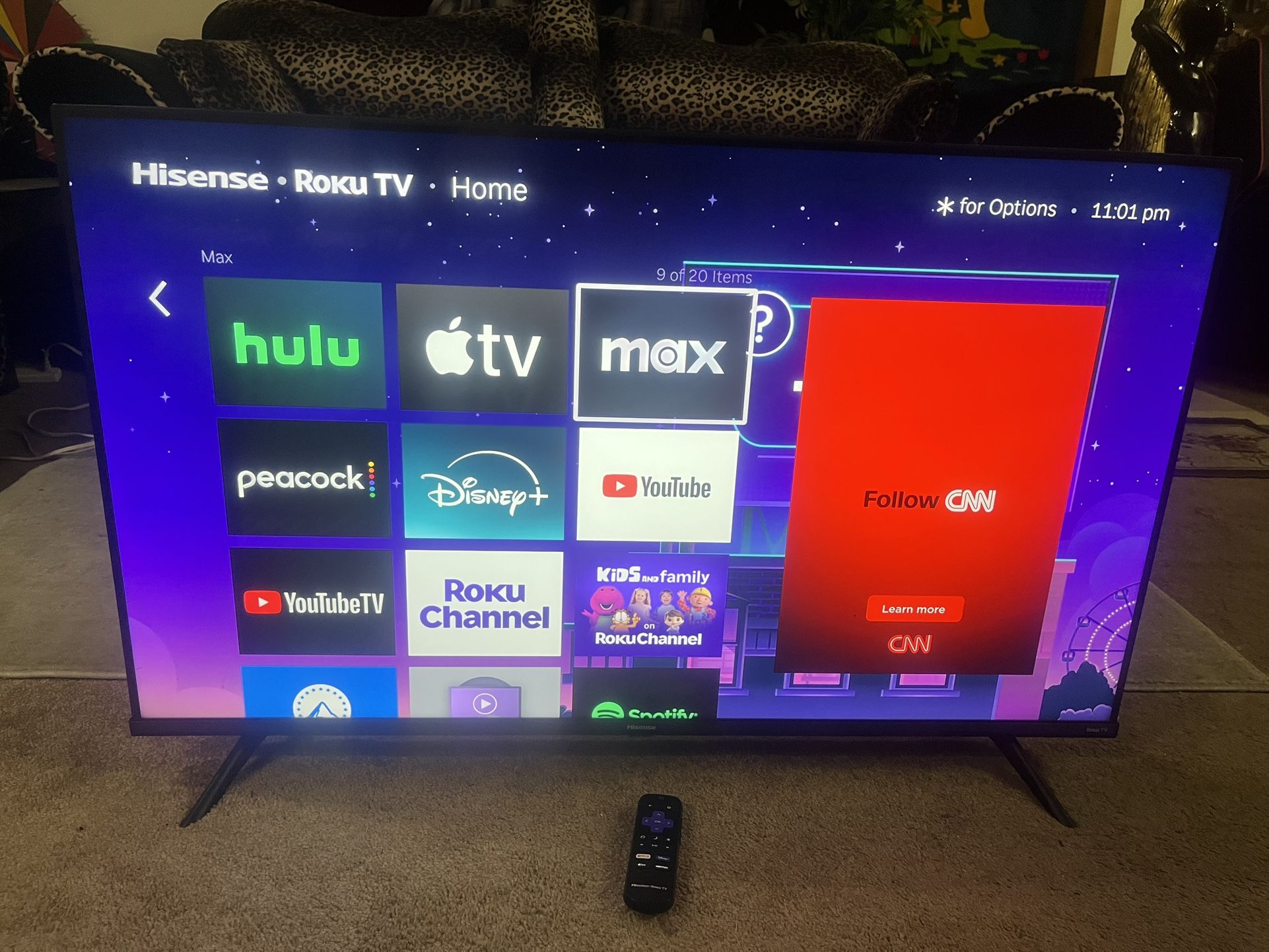 43” HISENSE 4K SMART ROKU TV