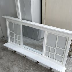 Mirror picture frame wall hanging