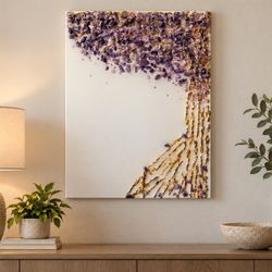 💜 Amethyst & Gold Crystal Tree – Original Resin Art