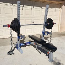 Olympic Weight Set/ Squat Rack/Weights 
