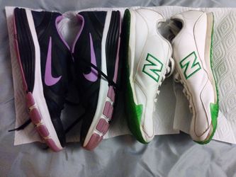 2 women size 8.5 shoes. 1 new balance 1 nike both in great condition. 1 low price