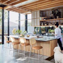 Brown 24.0-in H Counter height Upholstered Metal Bar Stool 4 -Pack