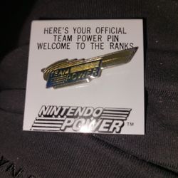 Nintendo Power OFFICAL TEAM POWER LAPEL PIN