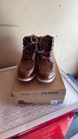 Steve Madden Brown Leather Boots Men’s Size 9.5