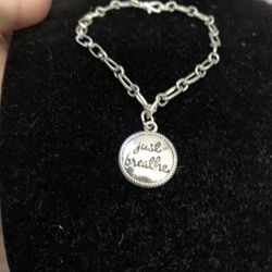 Just Breathe Charm Bracelet