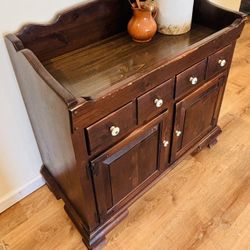 Vintage Ethan Allen Solid Wood Dry Sink
