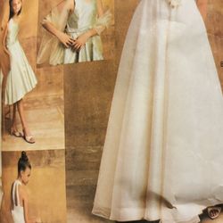 Vintage Girls Formal Dresses Vogue 7684Pattern Sizes 12-16