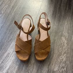 Zara Trafaluc Brown Suede Sandals Shoes