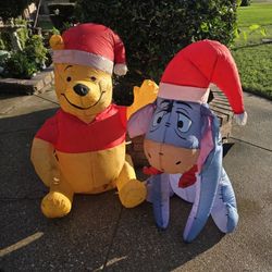 Winnie The Pooh And Eeyore Christmas Inflatables 