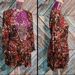 Torrid 4X Floral Soft Babydoll jacket Nwt