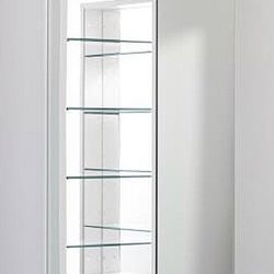  Robern PLM2440W PL Series Cabinet 23 1/4" x 39 3/8" x 3 3/4" Flat Mirrored Door in White