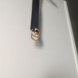 Gucci GG Armont Belt 525040 Black Calfskin Unis X