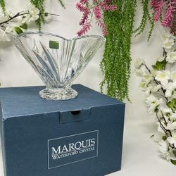 Exquisite Marquis by Waterford Greenbriar Crystal – Luxury Footed Bowl 