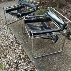 Chair Wassily Chair Pair Of Marcel Breuer Chairs 