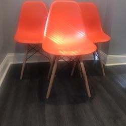 Orange Modern Beach Dining Chairs