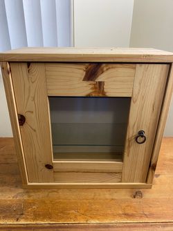 Ikea Wood self with glass shelf’s