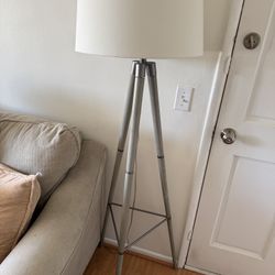 Tripod Gray Floor Lamp