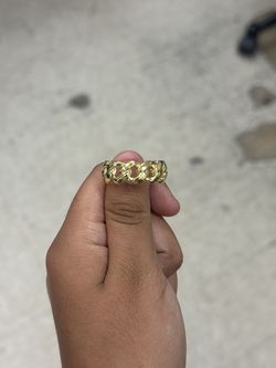 Yellow Gold Cuban Ring