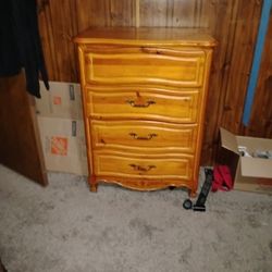 All Wood Dresser And Night Stand