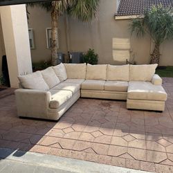 2pc Beige Sectional 