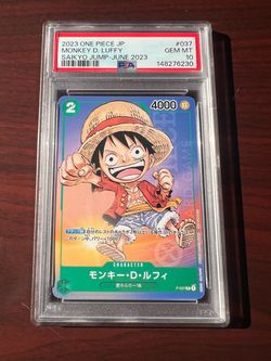 PSA 10 Monkey D. Luffy One Piece Card #037 Pokemon card cards tcg slab
